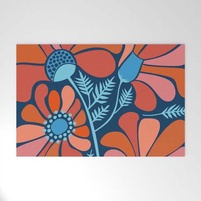 Flower Power IV Welcome Mat Gallery Image 1