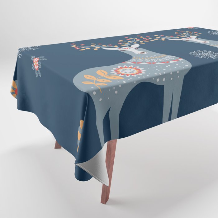 Nordic Winter Blue Tablecloth Gallery Image 1