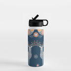 Nordic Winter Blue Water Bottle Gallery Image 1