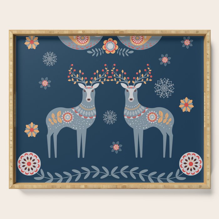 Nordic Winter Blue Serving Tray Gallery Image 1