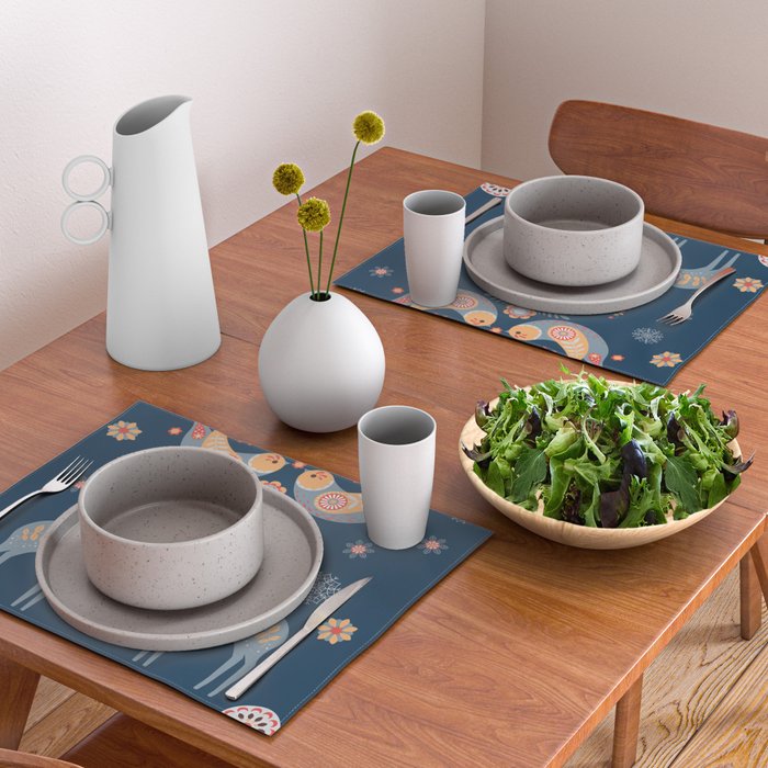 Nordic Winter Blue Placemat Gallery Image 2