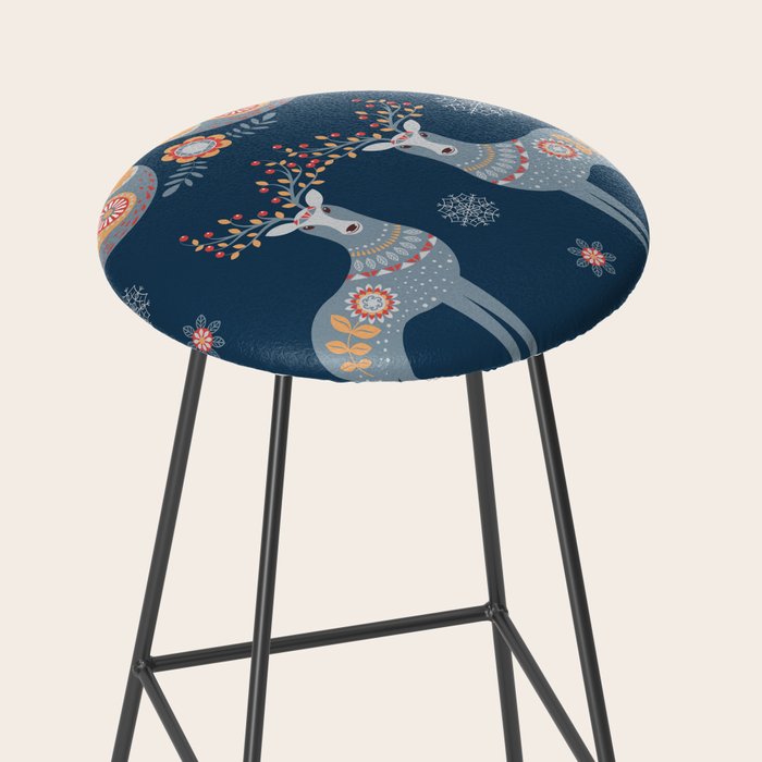 Nordic Winter Blue Stool Gallery Image 2