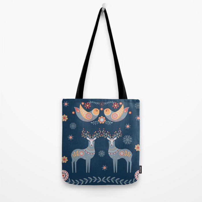 Nordic Winter Blue Tote Bag Gallery Image 2