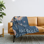 Nordic Winter Blue Throw Blanket Gallery Image 1