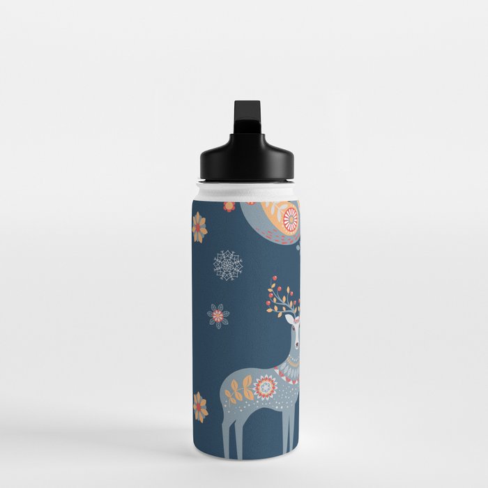 Nordic Winter Blue Water Bottle Gallery Image 3
