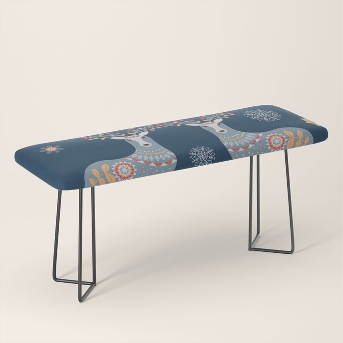 Nordic Winter Blue Bench Gallery Image 1