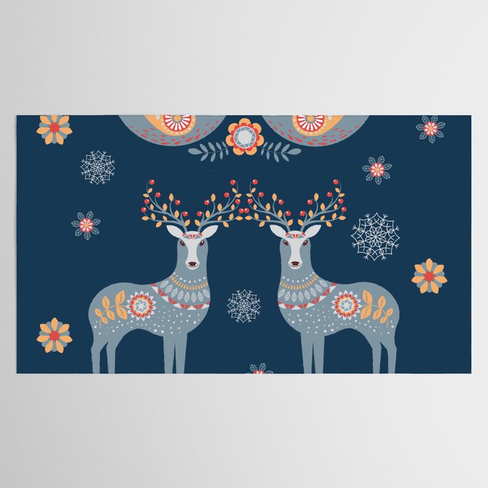 Nordic Winter Blue Tablecloth Gallery Image 2