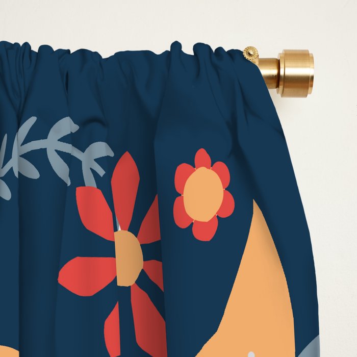 Nordic Winter Blue Window Curtain Gallery Image 2