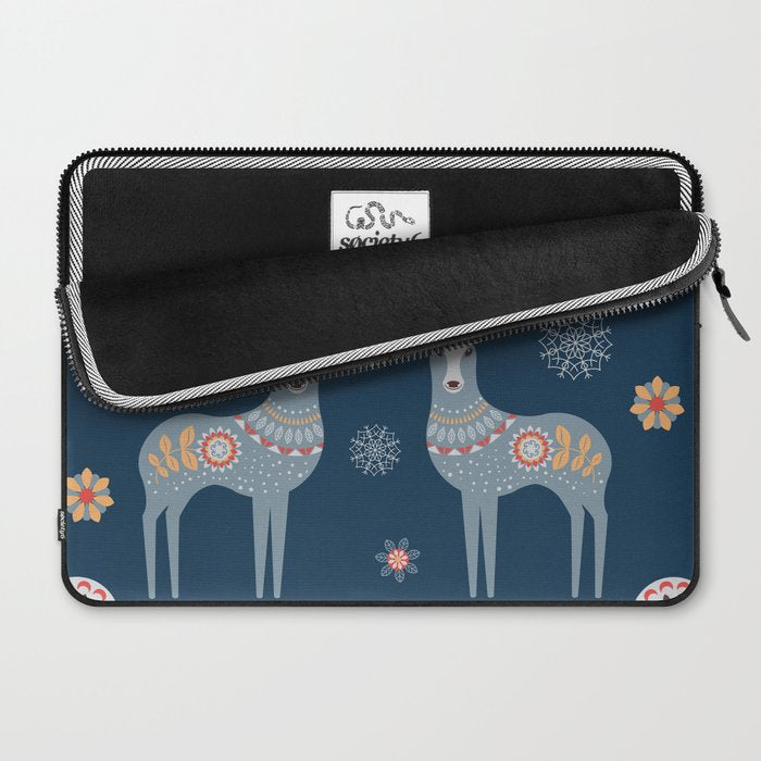 Nordic Winter Blue Laptop Sleeve Gallery Image 2