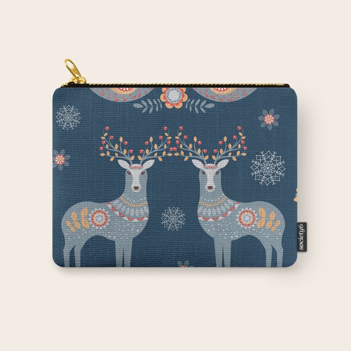 Nordic Winter Blue Carry All Pouch Gallery Image 1