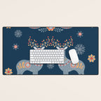 Nordic Winter Blue Desk Mat Gallery Image 1