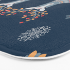 Nordic Winter Blue Bath Mat Gallery Image 3