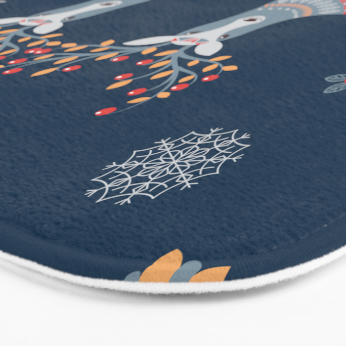 Nordic Winter Blue Bath Mat Gallery Image 3