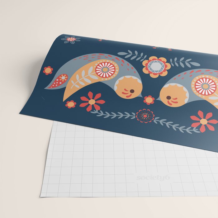 Nordic Winter Blue Wrapping Paper Gallery Image 2