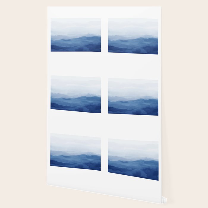 Abstract Watercolor Blue, Watercolor Mountains, Art Print By Synplus Wallpaper Gallery Image 2