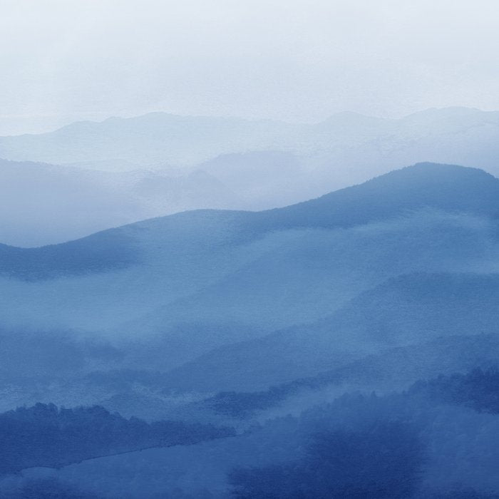 Abstract Watercolor Blue, Watercolor Mountains, Art Print By Synplus Coffee Mug Gallery Image 2