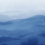 Abstract Watercolor Blue, Watercolor Mountains, Art Print By Synplus Coffee Mug Gallery Image 2