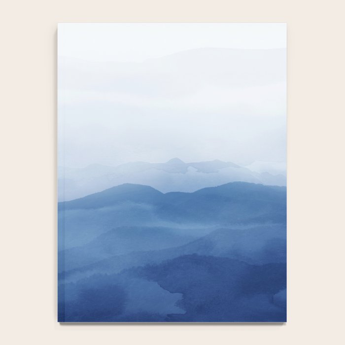 Abstract Watercolor Blue, Watercolor Mountains, Art Print By Synplus Notebook Gallery Image 4