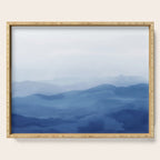 Abstract Watercolor Blue, Watercolor Mountains, Art Print By Synplus Serving Tray Gallery Image 1
