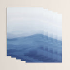 Abstract Watercolor Blue, Watercolor Mountains, Art Print By Synplus Wrapping Paper Gallery Image 3