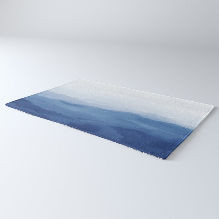 Abstract Watercolor Blue, Watercolor Mountains, Art Print By Synplus Rug Gallery Image 3