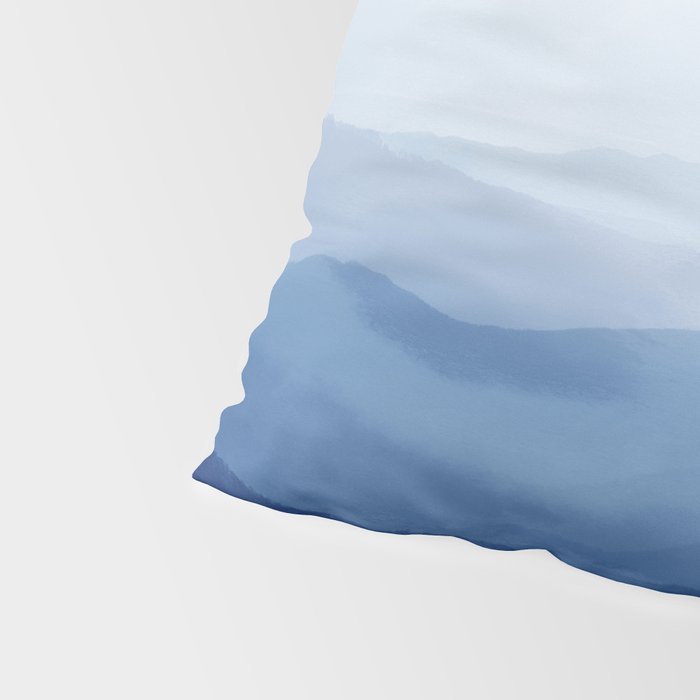 Abstract Watercolor Blue, Watercolor Mountains, Art Print By Synplus Pillow Sham Gallery Image 4
