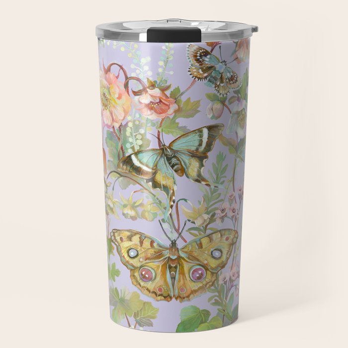 Butterfly Purple Garden Travel Mug Gallery Image 1