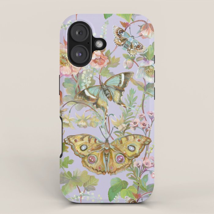 Butterfly Purple Garden iPhone Case Gallery Image 1