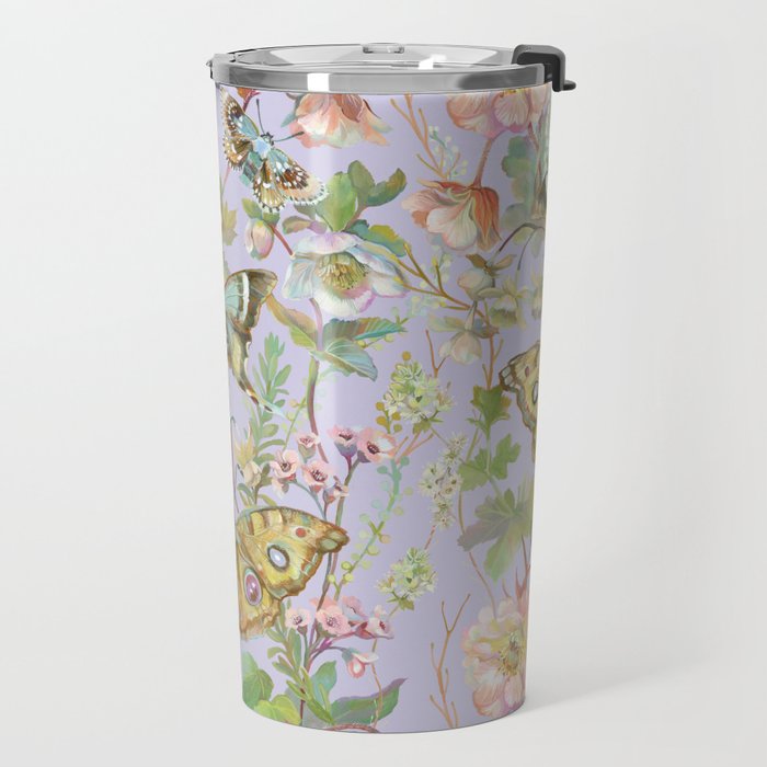 Butterfly Purple Garden Travel Mug Gallery Image 2