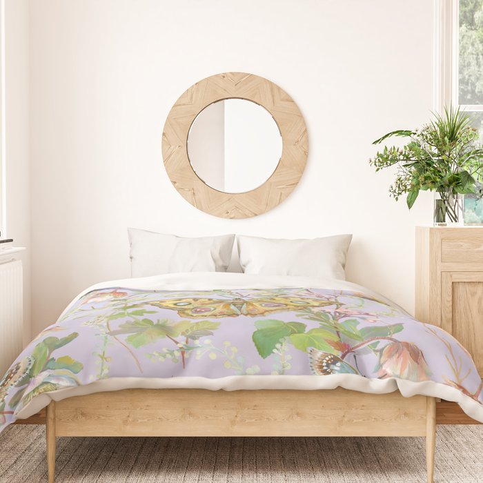 Butterfly Purple Garden Duvet Cover Gallery Image 3