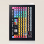 Periodic Table of Elements B - Black Stationery Card Gallery Image 2