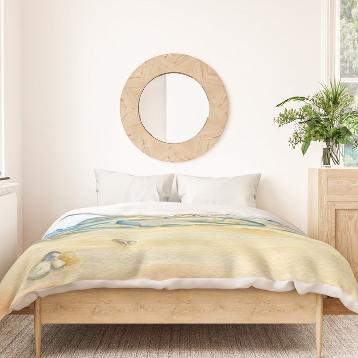 Colorful Blue Crab 2 Duvet Cover Gallery Image 3