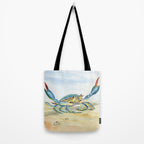 Colorful Blue Crab 2 Tote Bag Gallery Image 2