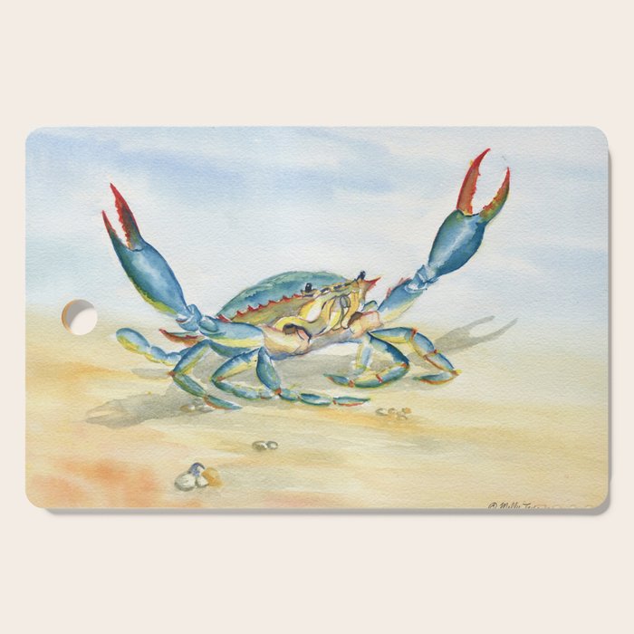 Colorful Blue Crab 2 Cutting Board Gallery Image 1