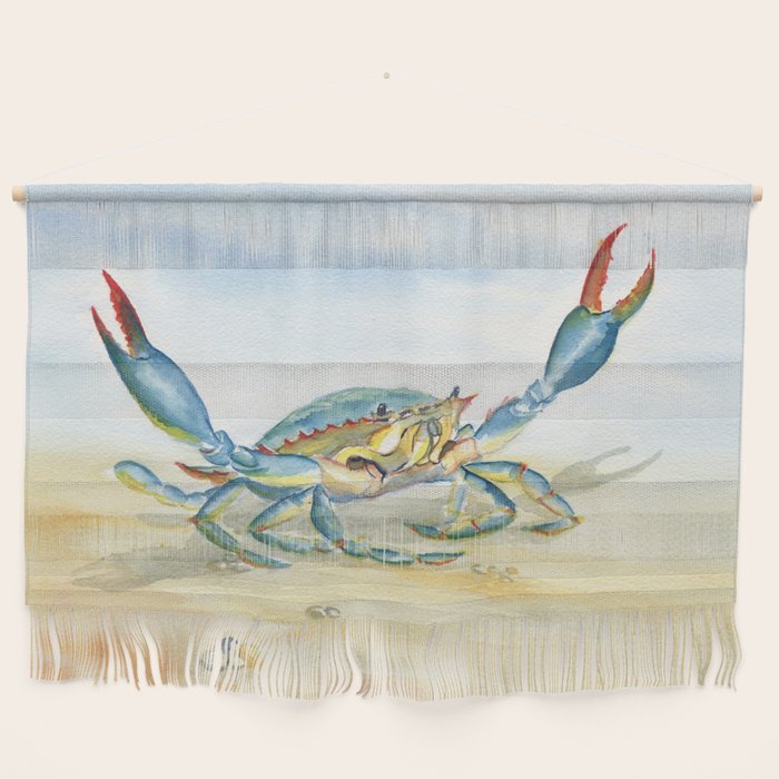 Colorful Blue Crab 2 Wall Hanging Gallery Image 1