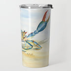 Colorful Blue Crab 2 Travel Mug Gallery Image 2