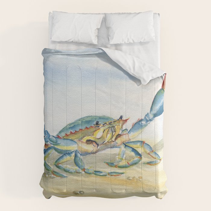 Colorful Blue Crab 2 Comforter Gallery Image 6