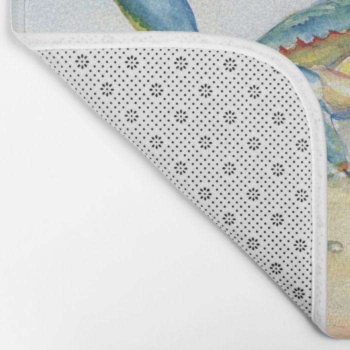 Colorful Blue Crab 2 Bath Mat Gallery Image 2