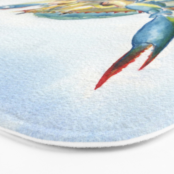 Colorful Blue Crab 2 Bath Mat Gallery Image 3
