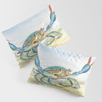 Colorful Blue Crab 2 Pillow Sham Gallery Image 3