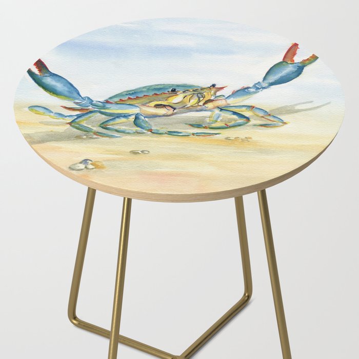 Colorful Blue Crab 2 Side Table Gallery Image 2