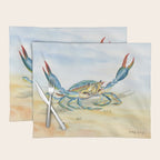 Colorful Blue Crab 2 Placemat Gallery Image 1