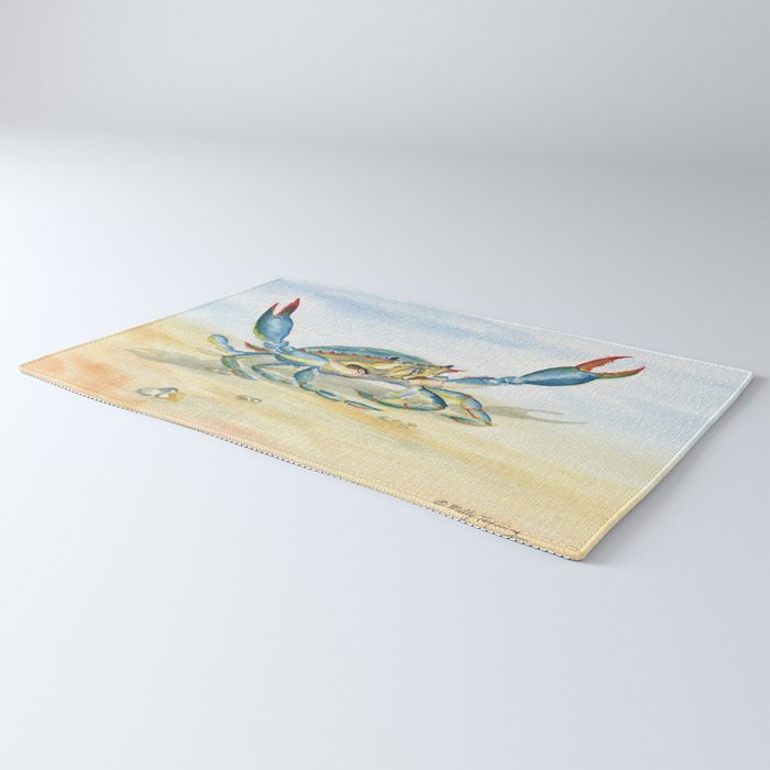 Colorful Blue Crab 2 Rug Gallery Image 3