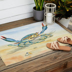 Colorful Blue Crab 2 Outdoor Rug Gallery Image 2