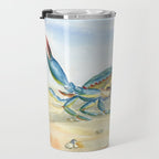 Colorful Blue Crab 2 Travel Mug Gallery Image 3