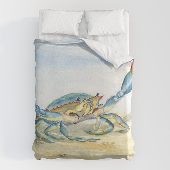 Colorful Blue Crab 2 Duvet Cover Gallery Image 6