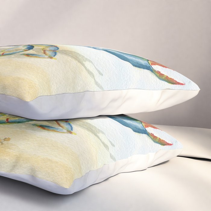 Colorful Blue Crab 2 Pillow Sham Gallery Image 3