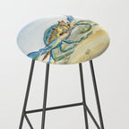 Colorful Blue Crab 2 Stool Gallery Image 2