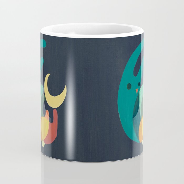 Rabbit and crescent moon Coffee Mug Gallery Image 4