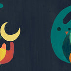 Rabbit and crescent moon Coffee Mug Gallery Image 2